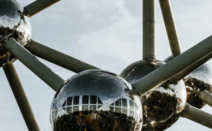 Close-up of Atomium in Brussels Capital Region